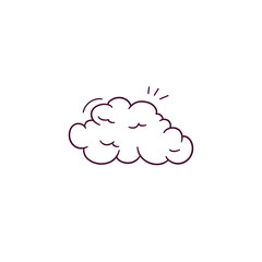 Hand Drawn illustration of  cloud icon. Doodle Vector Sketch Illustration
