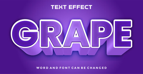 Grape editable text effect