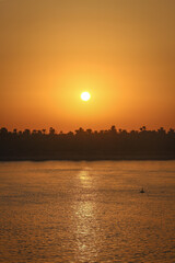 Fototapeta premium sunset on the river