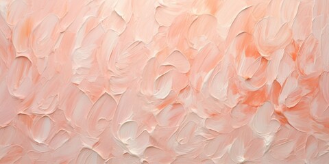 Abstract art, impasto, peach and white