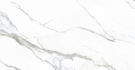 White Statuario Marble with Grey Veins, Used for Interior Kitchen or Bathroom Design, Ceramic...