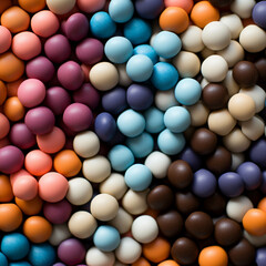 There were piles of colorful beads.