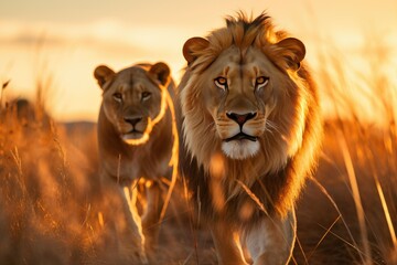 Obraz premium lion in the zoo