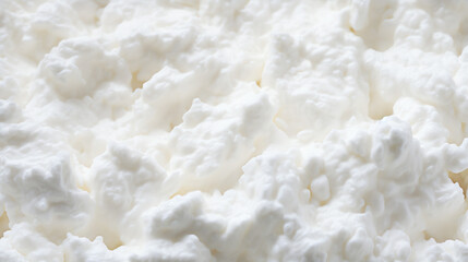 lumpy texture of fresh cottage cheese food background - obrazy, fototapety, plakaty