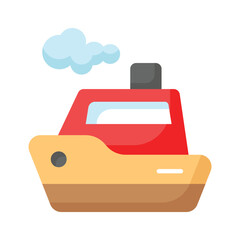Grab this amazing icon of toy boat in trendy design style