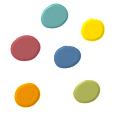 Collection of 3d cute element in cartoon style