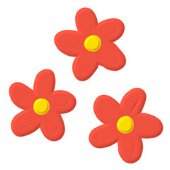 Collection of 3d cute element in cartoon style