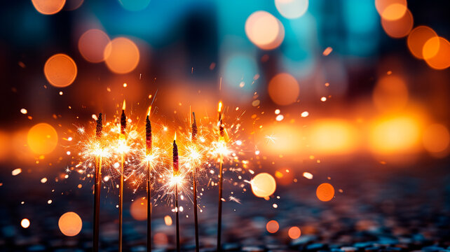 Una escena festiva y atmosf&eacute;rica que capta la esencia de la celebraci&oacute;n de la Nochevieja Sylvester 2024.