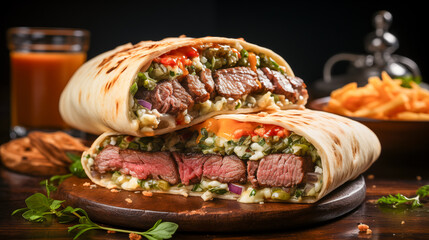 steak and cheese wrap