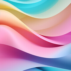 Abstract colorful levitating paper sheets, Fashion wallpaper, Pastel Colorful holographic Swatches Background
