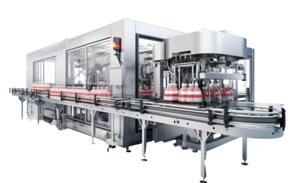 Amazing Modern Fully Automated Industrial on White or PNG Transparent Background.