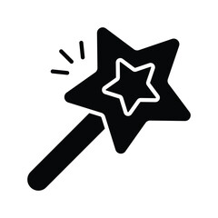 Fototapeta premium Magic wand stick vector, get hold on this amazing icon of magic stick
