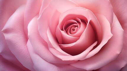 A close-up of a pink rose, its velvety texture and subtle hues showcasing the intricacy of nature's design, evoking a sense of romance.