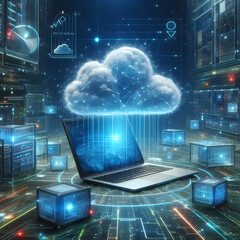 cloud computing technology - obrazy, fototapety, plakaty