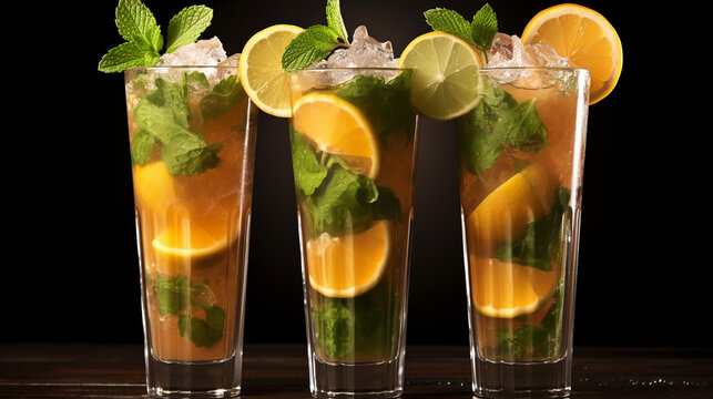 cocktail with lime HD 8K wallpaper Stock Photographic Image 