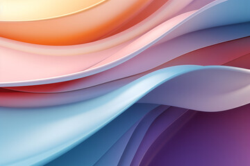 Fototapeta premium Abstract colorful levitating paper sheets, Fashion wallpaper, Pastel Colorful holographic Swatches Background