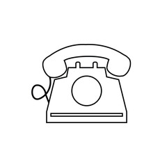 Phone icon in trendy flat style isolated on white background. Telephone symbol. Vector illustration