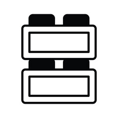 Take a look at this amazing icon of kids blocks, kids plaything vector