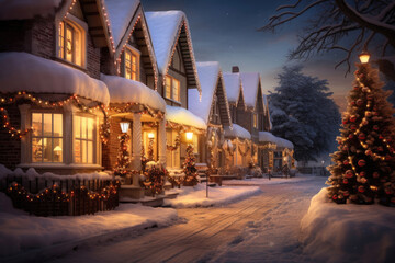 Fototapeta na wymiar Enchanting Christmas Village