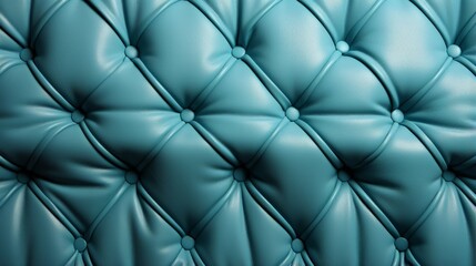 Fototapeta premium An intimate view of a sleek blue leather chair, beckoning for comfort and adding a touch of sophistication to any indoor space
