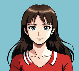 portrait of an beautiful anime girl