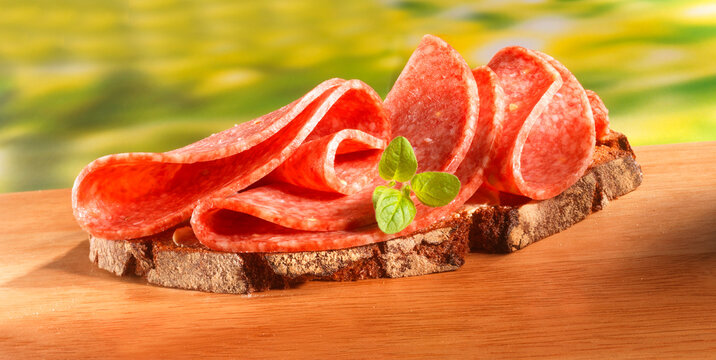 Salamibrot, Slami, Brotzeit, Abendessen, 