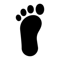 footprints glyph icon