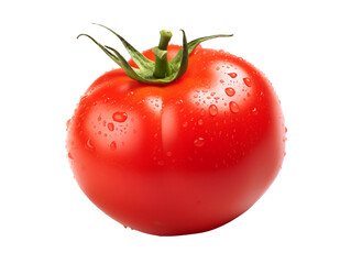 Fresh Ripe Tomato, isolated on a transparent or white background