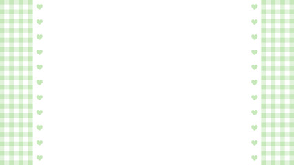 ブロックチェックなハートパターンフレーム2⭐︎PNG