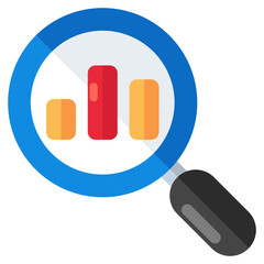 Editable design icon of bar chart 