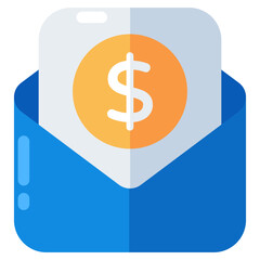 An icon design of financial mail