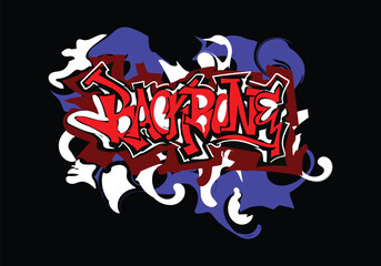 BACKBONE word graffiti tag style
