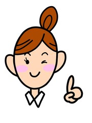 ワンポイントアドバイスするオフィスレディ