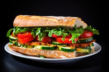 Sandwich Filled With Various Vegetables