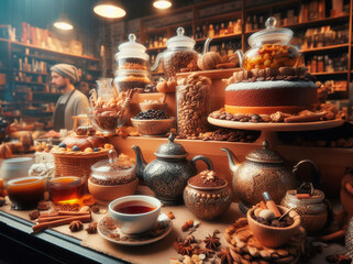 A cup of tea in a spice merchant's shop