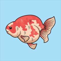 Goldfish cartoon icon vector illustration