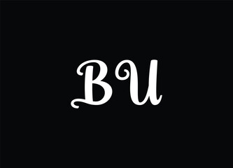 BU Initial Letter Icon Logo Design Vector Illustration