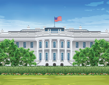 white house washington dc vector