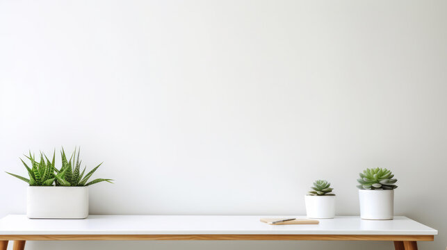 Modern workspace in a home office