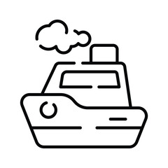 Grab this amazing icon of toy boat in trendy design style
