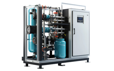 Good Quality Modern Industrial Water Machine on White or PNG Transparent Background.