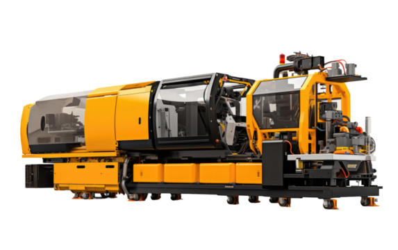Long New Modern Injection Molding on White or PNG Transparent Background.