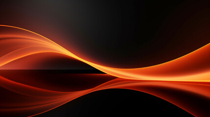 Background image, template image Orange-black gradient, light to dark river wave line