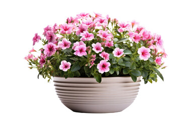 Decorative Park Flower Pot with Block on White or PNG Transparent Background.