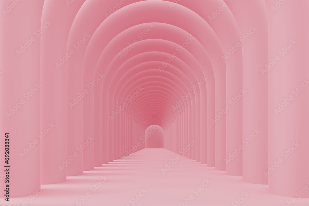 Poster abstract pink 3d background minimal style for products presentation. 3d mock up scene with empty spa