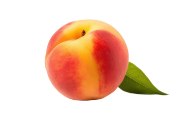 Tasty Sweet Colorful Peach on White or PNG Transparent Background.