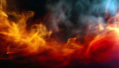 Fototapeta na wymiar Red and Black Smoke and Flames Background