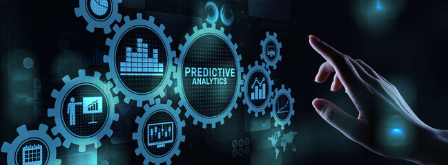 Predictive analytics Big Data analysis Business intelligence internet and modern technology concept...