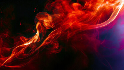 Red and Black Smoke and Flames Background