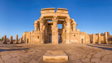 Kom Ombo, Egypt - A view of the Temple at Kom Ombo, Aswan Governorate, Egypt.